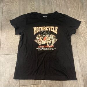 Shein Motorcycle Graphic Tee
